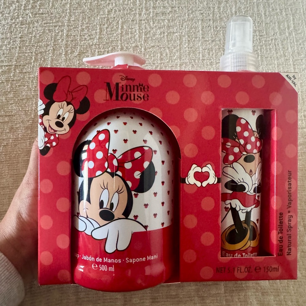 Disney Minnie Mouse Hand Soap & Eau de Toilette Gift Set – 500 ml + 150 ml